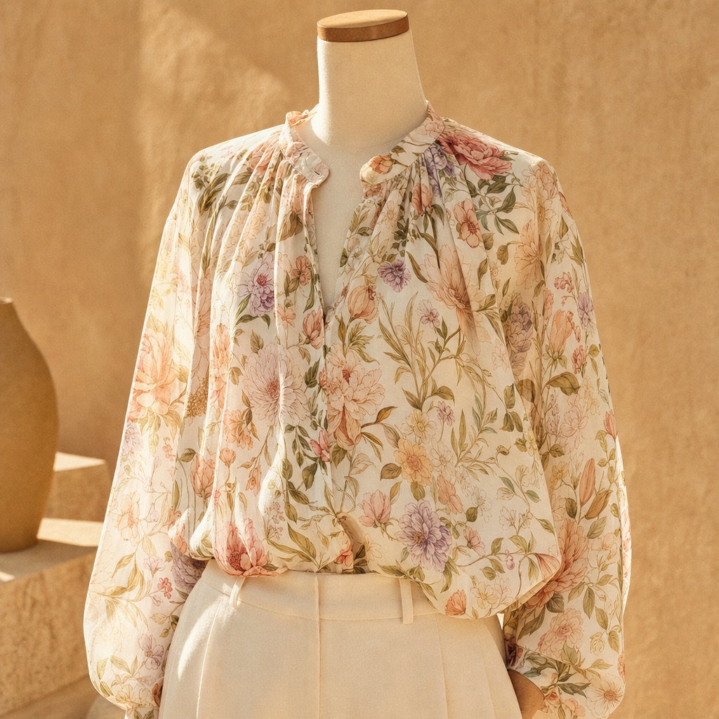 Blusa con estampado floral
